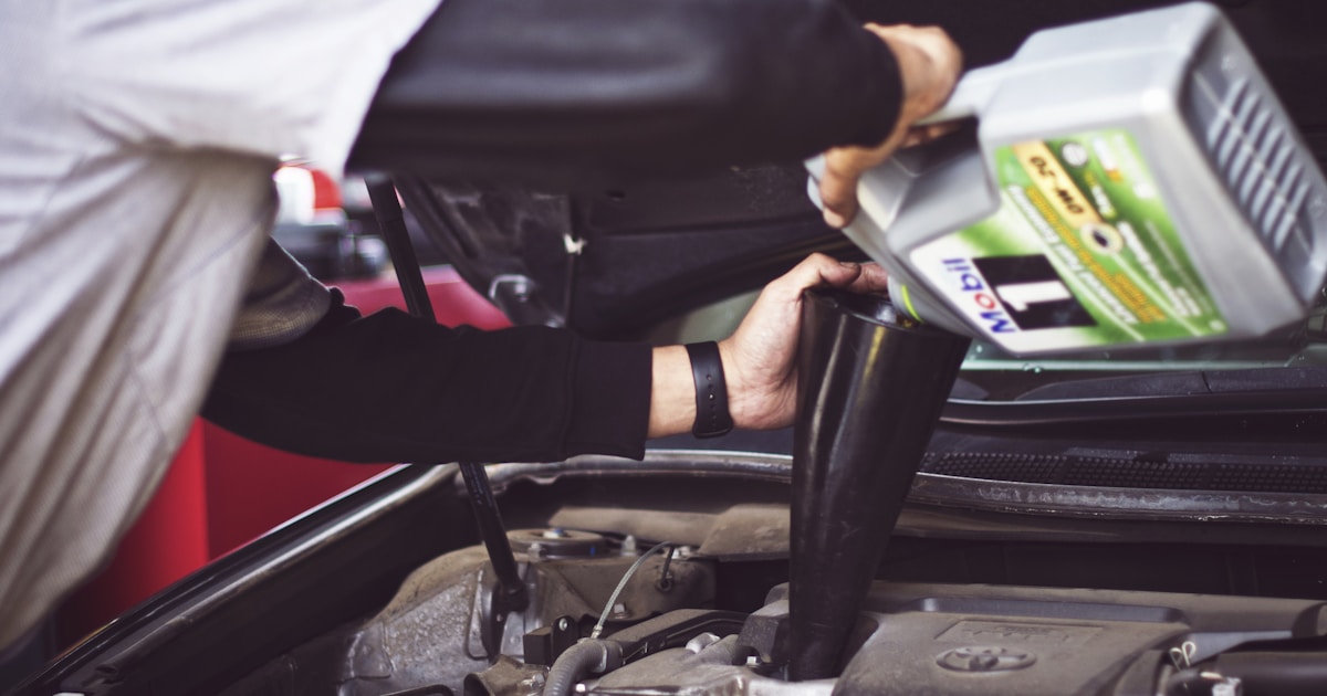 Car engine oil change